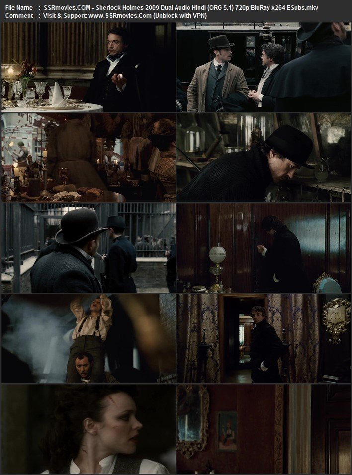 Sherlock Holmes 2009 Dual Audio Hindi (ORG 5.1) 1080p 720p 480p BluRay x264 ESubs Sherlock Holmes 2009 Dual Audio Hindi (ORG 5.1) 1080p 720p 480p BluRay x264 ESubs
