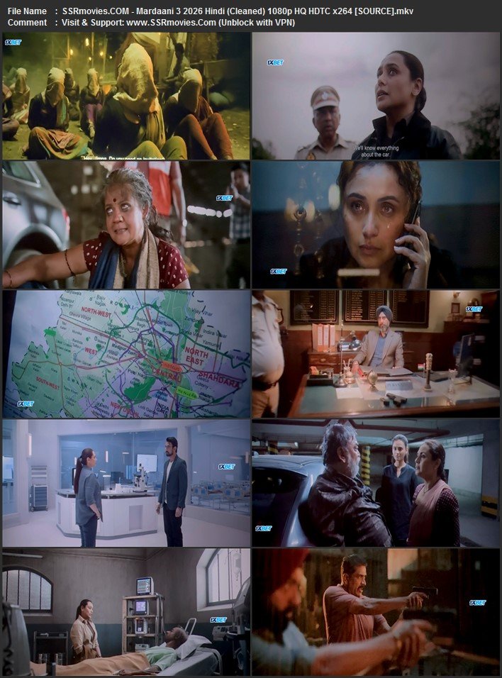 Mardaani 3 2026 Hindi (Cleaned) 1080p 720p 480p HQ HDTC x264 HC-ESub Mardaani 3 2026 Hindi (Cleaned) 1080p 720p 480p HQ HDTC x264 HC-ESub