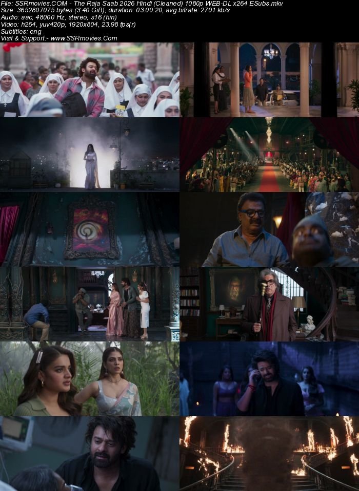 The Raja Saab 2025 Hindi (Cleaned) 4K 1080p 720p 480p WEB-DL x264 ESubs