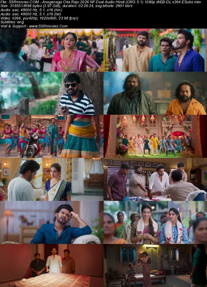 Anaganaga Oka Raju 2026 NF Dual Audio Hindi (ORG 5.1) 1080p 720p 480p WEB-DL x264 ESubs Anaganaga Oka Raju 2026 NF Dual Audio Hindi (ORG 5.1) 1080p 720p 480p WEB-DL x264 ESubs
