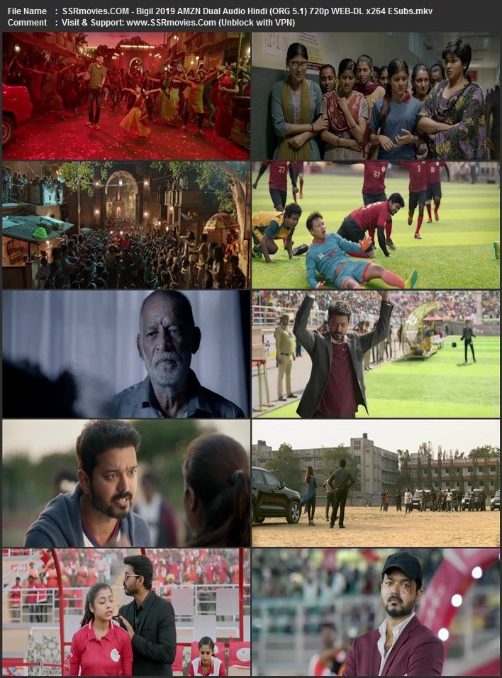 Bigil 2019 Dual Audio Hindi (ORG 5.1) 1080p 720p 480p WEB-DL x264 ESubs Bigil 2019 Dual Audio Hindi (ORG 5.1) 1080p 720p 480p WEB-DL x264 ESubs